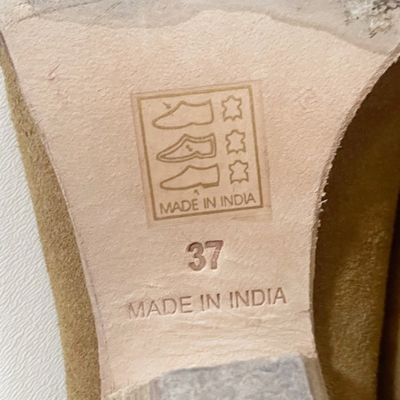 Free People Shoes Mules New Frontier Suede Slip On Casual Western Boho Tan 7 - Picture 13 of 15